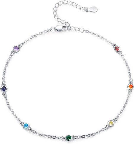 MEDWISE Chakra Bracelet Sterling Silver 7 Chakra Yoga Bracelet Wrist Link Bracelet Birthday Christmas Gifts for Women Wife Girlfriend in Kuwait