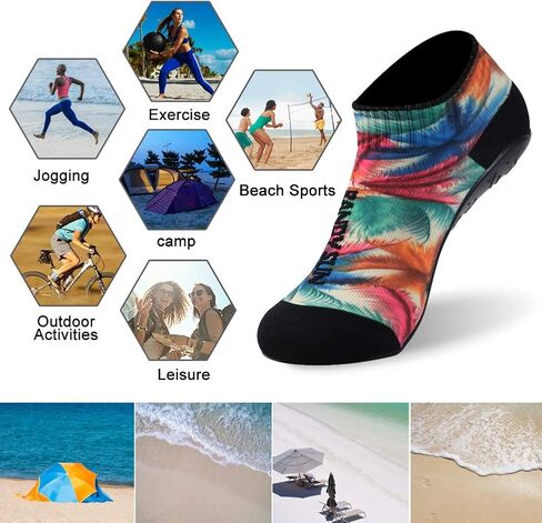 RANDY SUN Barefoot Quick-Dry Sand Beach Socks, Breathable Seamless Yoga Sock With TPE Sole in Saudi Arabia