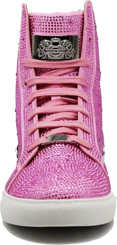 Enzo Romeo Men's Fashion High Top Crystal Shimmer Rhinestone Blink Flat Sneakers Shoes in Kuwait