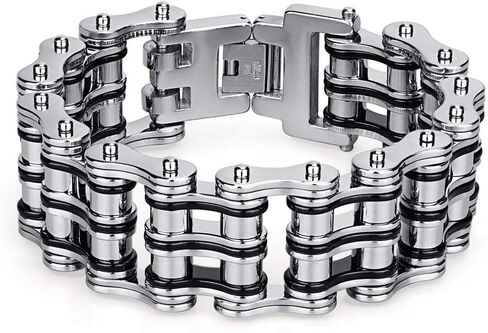 جون لاين 24 اتش سوار رجالي كبير جدًا وثقيل من الستانلس ستيل لراكبي الدراجات النارية, ستانلس ستيل in Kuwait