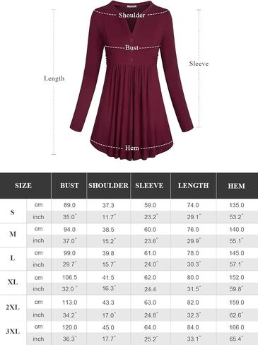 SeSe Code Long Sleeve Womens Tops Dressy Casual Plus Size Tunic Blouses Wear with Leggings in Saudi Arabia