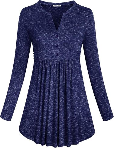 SeSe Code Long Sleeve Womens Tops Dressy Casual Plus Size Tunic Blouses Wear with Leggings in Saudi Arabia