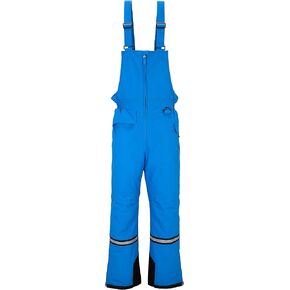 Wantdo Men's Winter Insulated Ski Pants Waterproof Snow Bibs Cargo Overalls