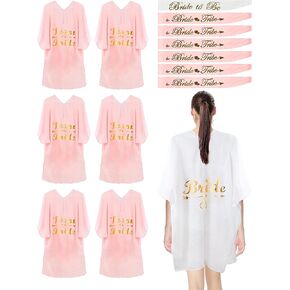 14 Pcs Bride Bridesmaid Tribe Beach Cover-Ups and Sashes Women Summer Bikini Cover Up for Bachelorette Bridal Gifts in Kuwait