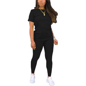 Nimsruc Biker Short Sets Women 2 Piece Outfits Summer Short Sleeve Jogger Tracksuit in Saudi Arabia