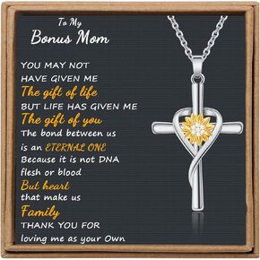 JoycuFF 𝗦𝘂𝗻𝗳𝗹𝗼𝘄𝗲𝗿 𝗡𝗲𝗰𝗸𝗹𝗮𝗰𝗲 Gifts for Daughter Granddaughter Mom Sister Best Friend Bestie Wife Anniversary Birthday CZ Pendant Necklaces Gifts for Women