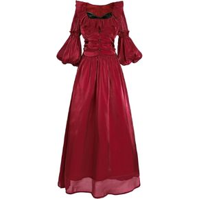 LTAKK فستان عصر النهضة للنساء زي القرون الوسطى فساتين فيكتورية تنورة قرصان فستان ساحرة خرافية in Kuwait