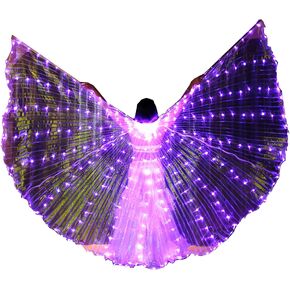W WINTMING Women Christmas Costume LED Belly Dance Isis Wings Adult Glow Cape…