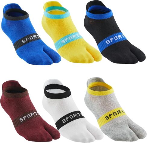 Men's Tabi Socks Flip Flop Split Toe Big Toe Cotton Athletic 4 Pack 6 Pack in Kuwait