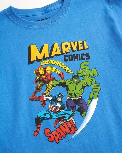 مجموعة من 3 تي شيرتات Marvel Little Boys' Avengers: Spider-Man، Hulk، Captain America، Iron Man (الحجم: 2T-7) in Kuwait