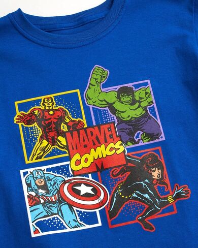 مجموعة من 3 تي شيرتات Marvel Little Boys' Avengers: Spider-Man، Hulk، Captain America، Iron Man (الحجم: 2T-7) in Kuwait