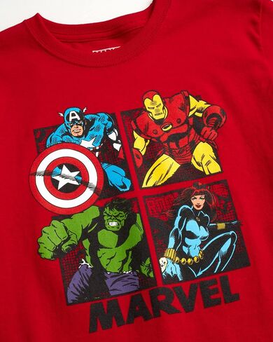 مجموعة من 3 تي شيرتات Marvel Little Boys' Avengers: Spider-Man، Hulk، Captain America، Iron Man (الحجم: 2T-7) in Kuwait