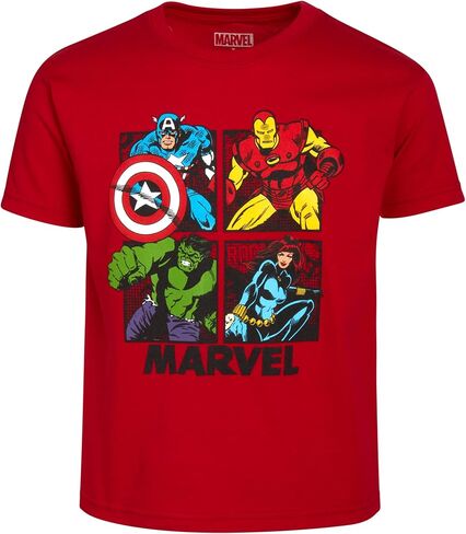 مجموعة من 3 تي شيرتات Marvel Little Boys' Avengers: Spider-Man، Hulk، Captain America، Iron Man (الحجم: 2T-7) in Kuwait