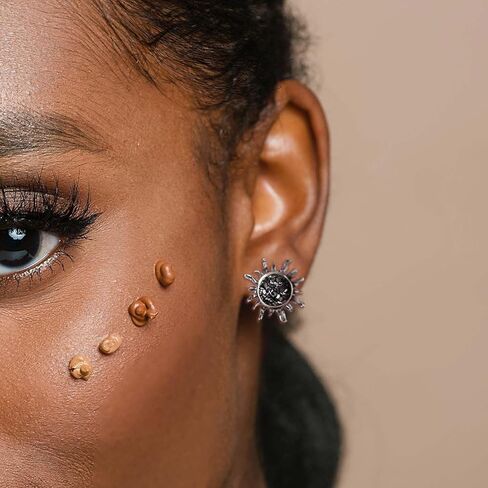 أقراط ZTISEEM الكلاسيكية ذات اللون الأسود على شكل عباد الشمس، أقراط من الفولاذ المقاوم للصدأ للنساء والفتيات in Kuwait