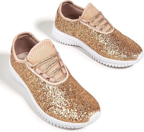 K KIP WOK Fashion Glitter Sneakers for Womens Silp On Running Shoes Lightweigt Tennis Walking Sneakers in Kuwait