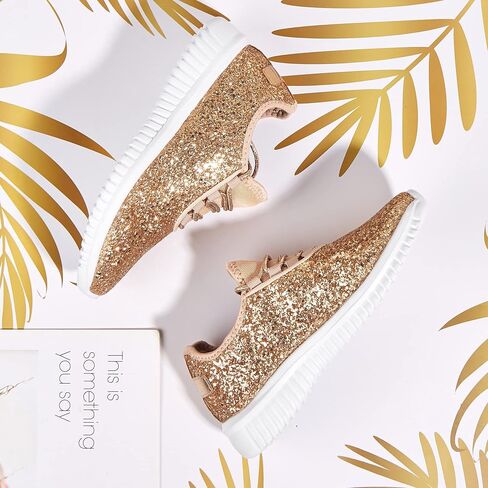 K KIP WOK Fashion Glitter Sneakers for Womens Silp On Running Shoes Lightweigt Tennis Walking Sneakers in Kuwait