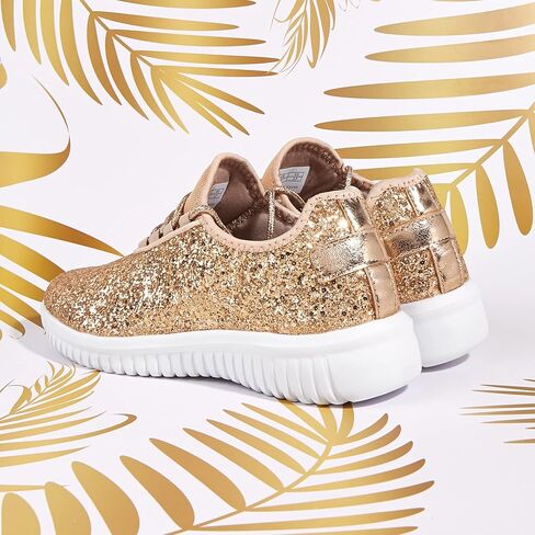 K KIP WOK Fashion Glitter Sneakers for Womens Silp On Running Shoes Lightweigt Tennis Walking Sneakers in Kuwait
