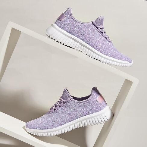 K KIP WOK Fashion Glitter Sneakers for Womens Silp On Running Shoes Lightweigt Tennis Walking Sneakers in Kuwait