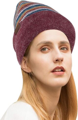 قبعة صغيرة مقاومة للماء من راندي صن، قبعة شتوية محبوكة مترهلة للاستخدام اليومي سميكة وناعمة ودافئة مضادة للأشعة فوق البنفسجية متوسطة/كبيرة، عبوة واحدة in Kuwait