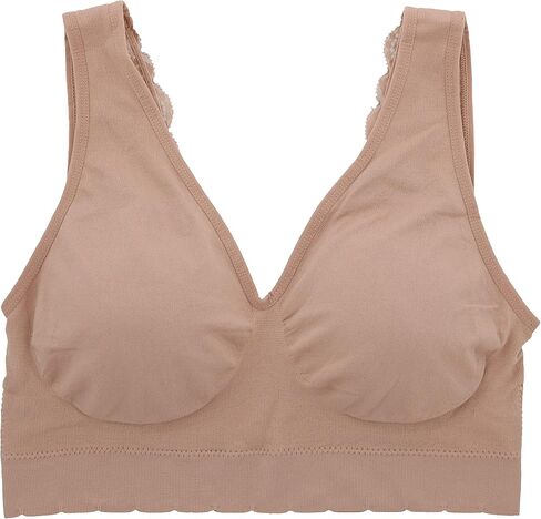 مجموعة حمالة صدر مريحة للنساء من Delta Burke Intimates مقاس كبير بدون خياطة وحزام دانتيل (3Pr) in Kuwait