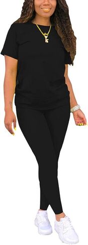 Nimsruc Biker Short Sets Women 2 Piece Outfits Summer Short Sleeve Jogger Tracksuit in Kuwait
