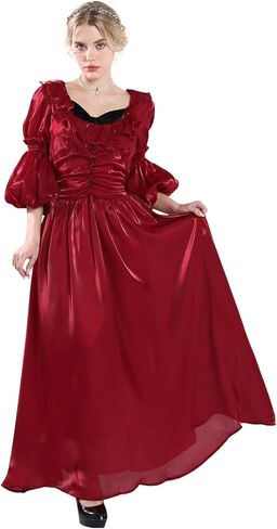 LTAKK فستان عصر النهضة للنساء زي القرون الوسطى فساتين فيكتورية تنورة قرصان فستان ساحرة خرافية in Kuwait