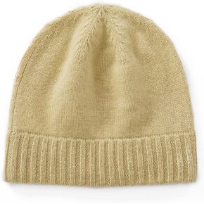 GreenMount Women's Beanie Hat 100% Cashmere Knit Soft Warm Winter Beanie for Women Ski Hats Plant Dyeing