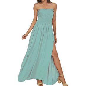 pasidvy Women's Summer Bohemian Party Maxi Dress Off Shoulder Beach Cover-up Long Dress in Saudi Arabia