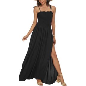 pasidvy Women's Summer Bohemian Party Maxi Dress Off Shoulder Beach Cover-up Long Dress in Kuwait