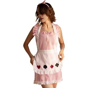 SINROYEE Ladies Sexy Cosplay Lingerie Japanese Anime Maid Outfit Halloween Lace Babydoll Lingerie Set Sexy French Maid