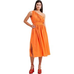 French Connection Women's Faron Midi One Shoulder Dress