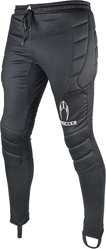 HO Soccer Logo SR Goalkeeper Pants, Full-Length Padded Goalie Soccer Pants, Extended Hip and Knee Padding to Offer excelent Protection, Black, Size XL in Kuwait