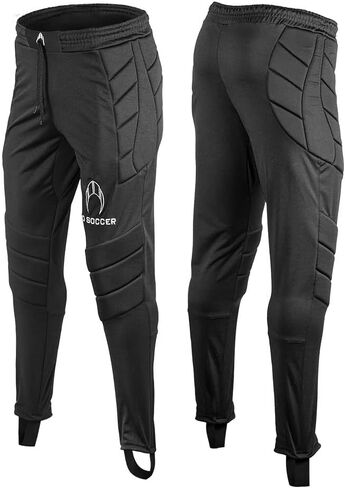 HO Soccer Logo SR Goalkeeper Pants, Full-Length Padded Goalie Soccer Pants, Extended Hip and Knee Padding to Offer excelent Protection, Black, Size XL in Kuwait