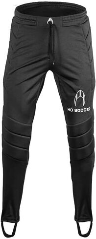 HO Soccer Logo SR Goalkeeper Pants, Full-Length Padded Goalie Soccer Pants, Extended Hip and Knee Padding to Offer excelent Protection, Black, Size XL in Kuwait