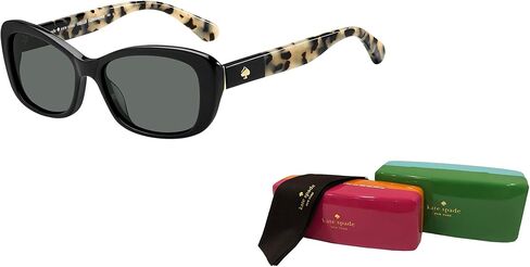 نظارة شمسية Kate Spade Claretta/S مستطيلة الشكل للنساء + حزمة مع مجموعة العناية بالنظارات من Designer iWear in Saudi Arabia