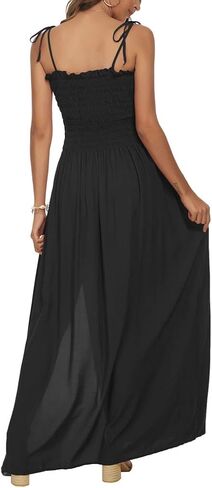 pasidvy Women's Summer Bohemian Party Maxi Dress Off Shoulder Beach Cover-up Long Dress in Kuwait