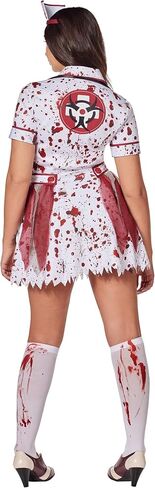 Spirit Halloween Adult Undeadly Nurse Costume | Zombie costume | Occupation costume | Dress costume with accessories in Saudi Arabia