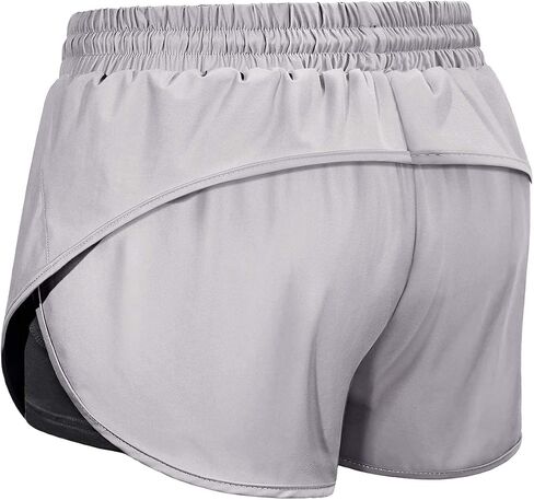 BLEVONH Women Drawstring Waist Athletic Running Shorts with Liner Inner Pocket in Kuwait