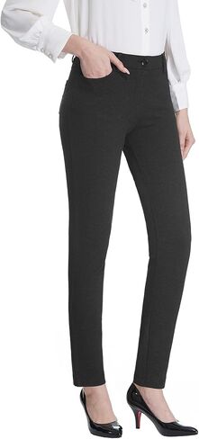 تاباتا سروال فستان نسائي قابل للتمدد مقاس 26 بوصة/28 بوصة/30 بوصة سروال عمل مع 4 جيوب بنطلون قصير صغير الحجم للمكتب كاجوال للعمل in Kuwait