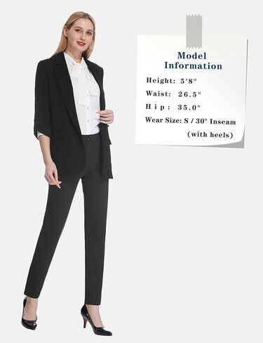 تاباتا سروال فستان نسائي قابل للتمدد مقاس 26 بوصة/28 بوصة/30 بوصة سروال عمل مع 4 جيوب بنطلون قصير صغير الحجم للمكتب كاجوال للعمل in Kuwait