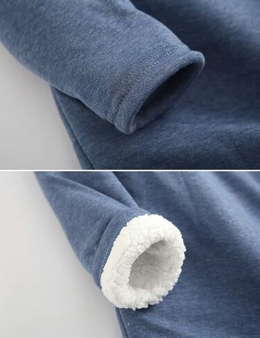 ZGZZ7 Women's Winter Warm Sherpa-lined Sweatshirts Soft O Neck Fleece Pullover Sweatshirt tops in Kuwait