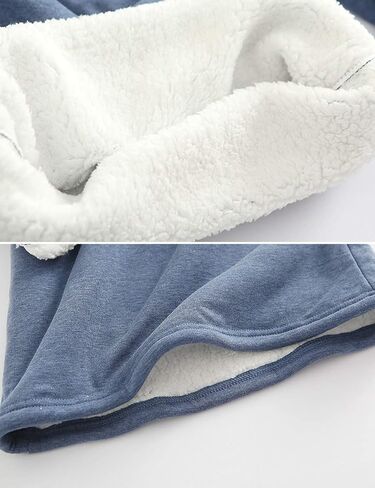 ZGZZ7 Women's Winter Warm Sherpa-lined Sweatshirts Soft O Neck Fleece Pullover Sweatshirt tops in Kuwait