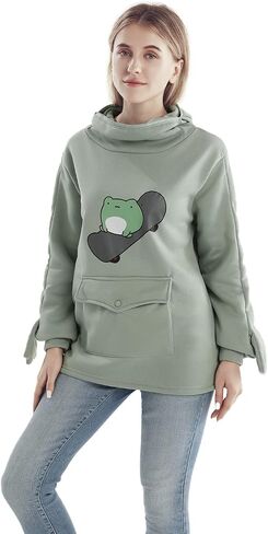 RGOSME Frog Hoodie Teen Girls Cute Oversized Graphic Hoodies Women Sweatshirt Cosplay Costume Pullover Tops in Kuwait