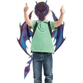 Dragon Wings Costume Children's Props Cosplay Wing Dinosaur Tail Mask Set for Kids