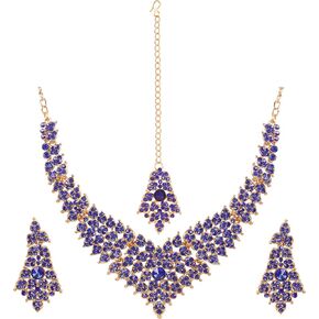 Touchstone Bollywood Glamour Wedding Evening Wear Jewelry Necklace for Women