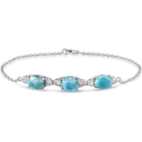 Stauer - Women's Sea of Love Larimar Collection, Pendant, Earrings, and Bracelet