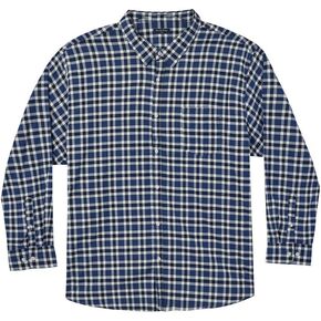 Double Pump Big and Tall Flannel Shirts for Men Cotton Long Sleeve Casual Button Down Plaid Shirt from XXL (T) to 6XL(T)