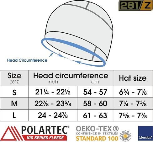 قبعة جمجمة شتوية 281Z Polartec Fleece Classic 100 - رياضة عسكرية تكتيكية في الهواء الطلق - قبعة صغيرة للساعة (أسود) in Kuwait