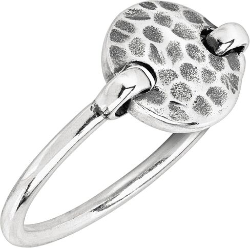 Silpada 'Seychelles' Hammered Disc Floater Ring in Sterling Silver in Saudi Arabia