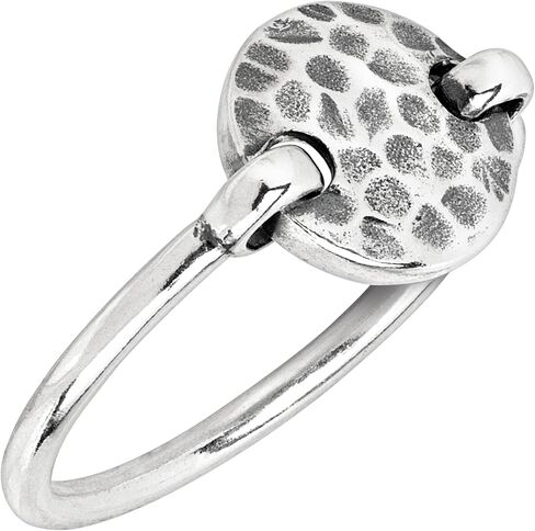 Silpada 'Seychelles' Hammered Disc Floater Ring in Sterling Silver in Saudi Arabia